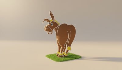 Bluemound Express donkey mascot - a symbol of hard work and reliability